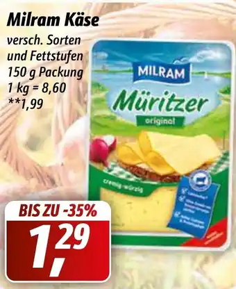 Simmel Milram Käse 150 g Packung Angebot