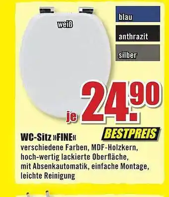 B1 Discount Baumarkt Wc-sitz fine Angebot