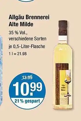 V Markt Allgäu brennerei alte milde Angebot