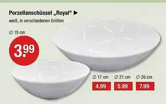 V Markt Porzellanschüssel „royal“ Angebot