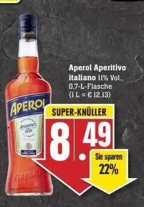 Scheck-in-Center Aperol aperitivo italiano Angebot