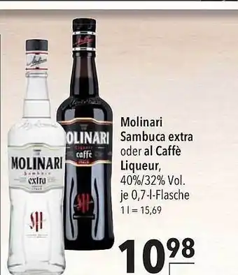 CITTI Markt Molinari sambuca extra oder al caffè liqueur Angebot