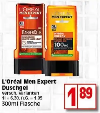 Elli Markt L'Oréal Men Expert Duschgel 300 ml Flasche Angebot