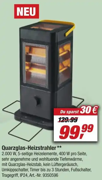 toom Baumarkt Quarzglas Heizstrahler Angebot