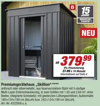 toom Baumarkt Premiumgerätehaus ,,Skillion" Angebot