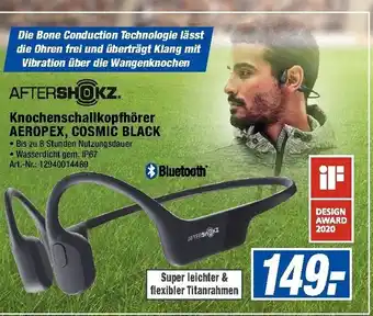 Expert Technomarkt Aftershokz Knochenschallkopfhörer Aeropex, Cosmic Black Angebot