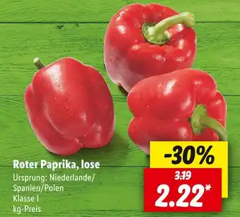 Lidl Roter paprika, lose Angebot