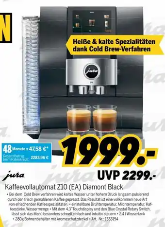 MEDIMAX jura Kaffeevollautomat Z10 (EA) Diamont Black Angebot