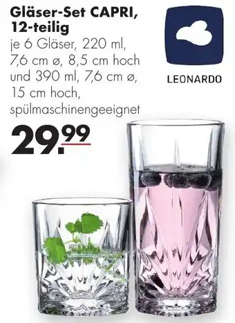 Handelshof Leonardo Gläser Set Capri, 12-teilig Angebot