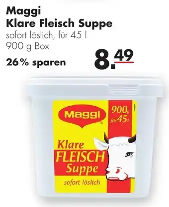 Handelshof Maggi Klare Fleisch Suppe 900 g Box Angebot