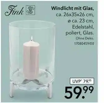 Schaffrath Fink windlicht mit glas Angebot