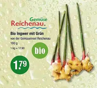 V Markt Gemüse reichenau bio ingwer mit grün Angebot