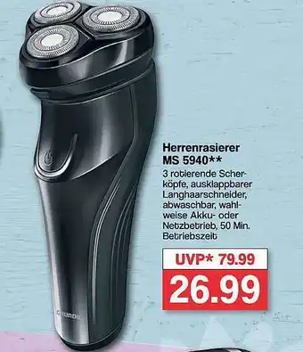 Famila Nord West Herrenrasierer ms5940 Angebot