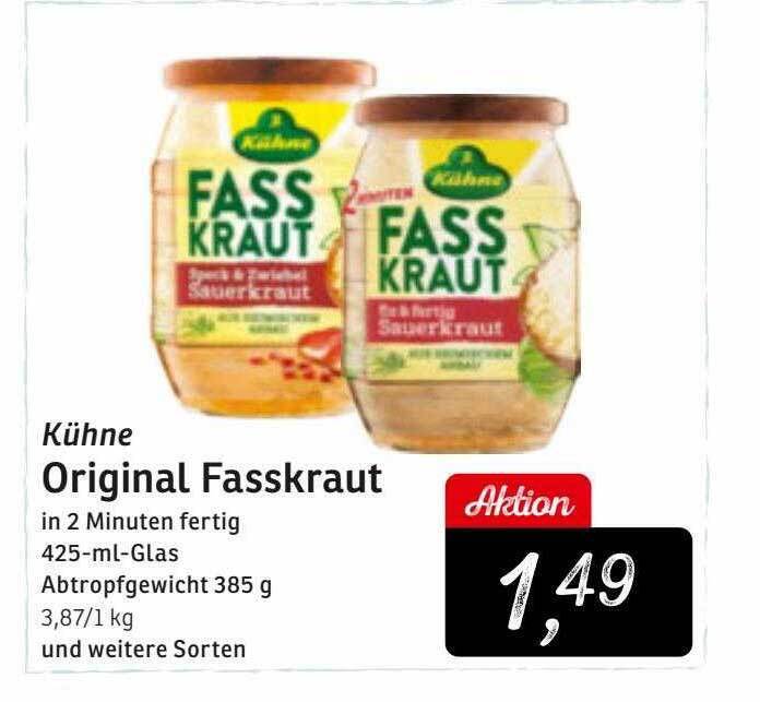 Kühne original fasskraut Angebot bei KONSUM