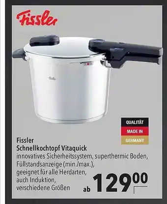 CITTI Markt Fissler schnellkochtopf vitaquick Angebot