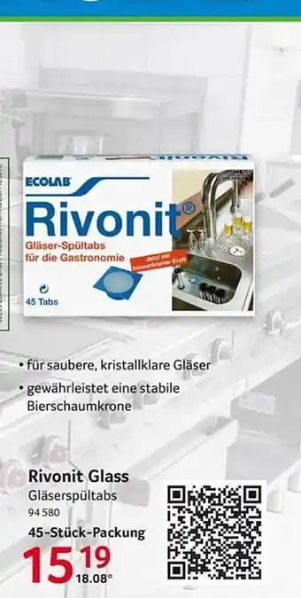 Selgros Rivonit glass Angebot