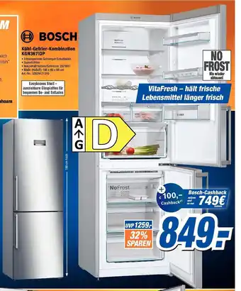 Expert Technomarkt Bosch Kühl Gefrierkombination KGN367IDP Angebot