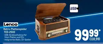 METRO Lenco Retro-Plattenspieler | TCD-2500 Angebot