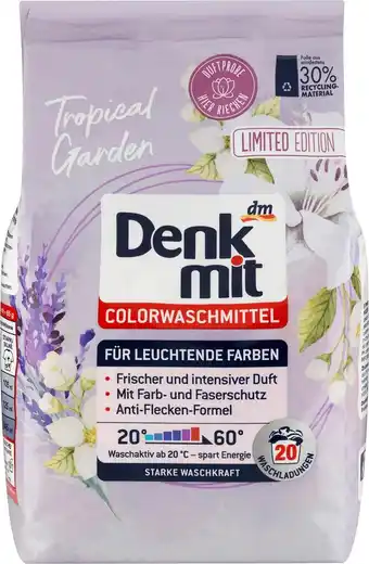 dm drogerie Denkmit colorwaschmittel pulver tropical garden Angebot