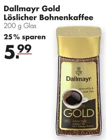 Handelshof Dallmayr Gold Löslicher Bohnenkaffee 200 g Glas Angebot