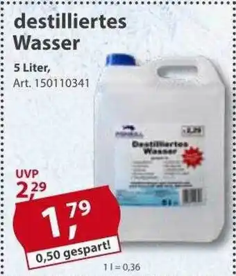 Sonderpreis Baumarkt Destilliertes wasser Angebot