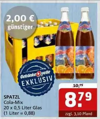 Getränke Quelle Spatzl cola-mix Angebot