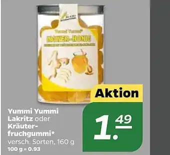 NETTO Yummi Yummi Lakritz oder Kräuterfruchgummi Angebot