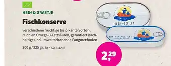 Biomarkt Hein&graetje fischkonserve Angebot