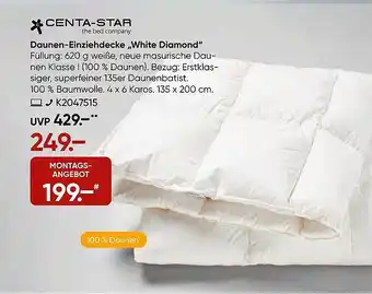 Galeria Centa-star daunen-einziehdecke „white diamond“ Angebot