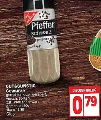 Edeka Gut & günstig gewürze Angebot