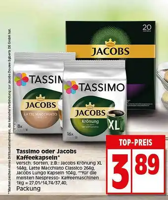 Elli Markt Tassimo oder jacobs kaffeekapseln Angebot