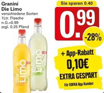 WEZ Granini Die Limo 1Ltr. Flasche Angebot