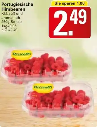 WEZ Portugiesische Himbeeren 250g Schale Angebot