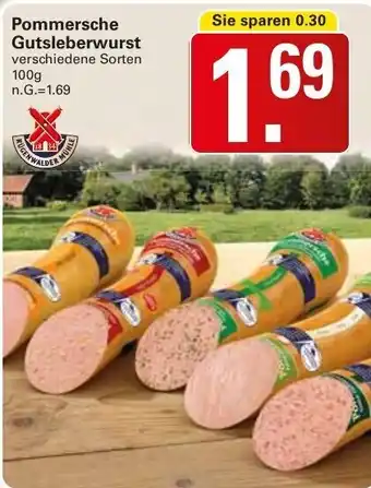 WEZ Pommersche Gutsleberwurst 100g Angebot