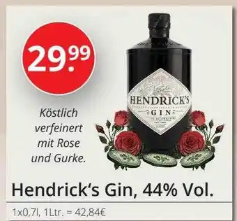 Sagasser Hendrick's gin, 44% vol. Angebot