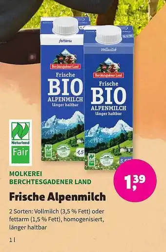 Naturgut Molkerei berchtesgadener land frische alpenmilch Angebot