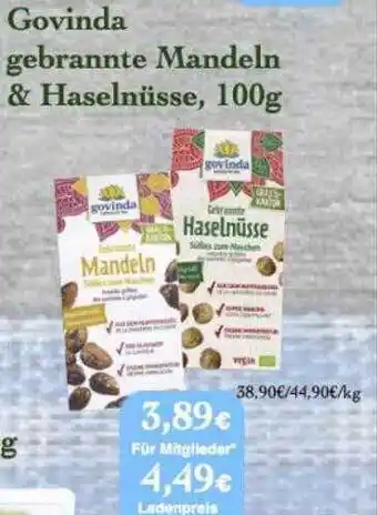 LPG Biomarkt Govinda gebrannte mandeln & haselnüsse Angebot