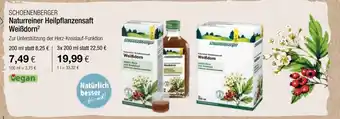 Vitalia Schoenenberger Naturreiner Heilpflanzensaft Weißdorn Angebot