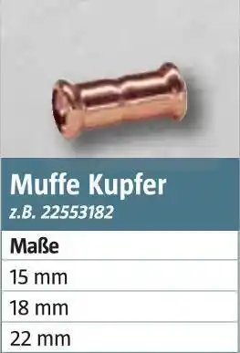 Bauhaus Muffe kupfer Angebot