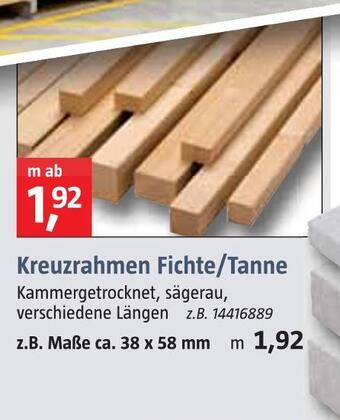 Bauhaus Kreuzrahmen fichte/tanne Angebot