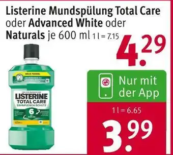 Rossmann Listerine mundspülung Angebot