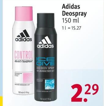 Rossmann Adidas deospray Angebot