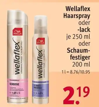 Rossmann Wellaflex haarspray oder -lack Angebot