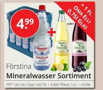 Sagasser Förstina mineralwasser sortiment Angebot