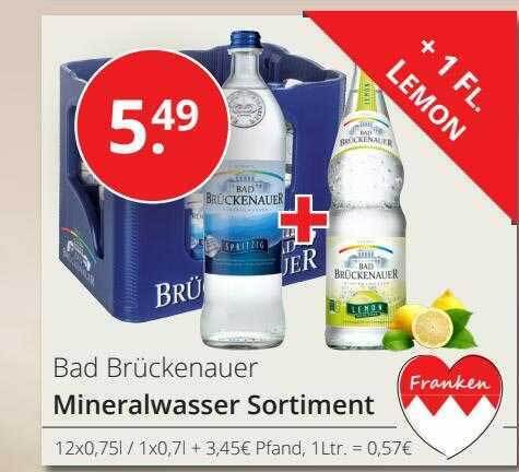 Bad brückenauer mineralwasser sortiment Angebot bei Sagasser