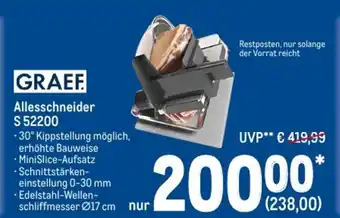 METRO Graef. Allesschneider | S 52200 Angebot