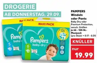 Kaufland Pampers windeln oder pants Angebot