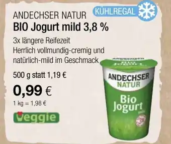 Vitalia Andechser Natur Bio Joghurt mild 3,8% 500g Angebot