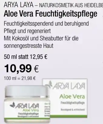 Vitalia Arya Laya Aloe Vera Feuchtigkeitspflege 50ml Angebot