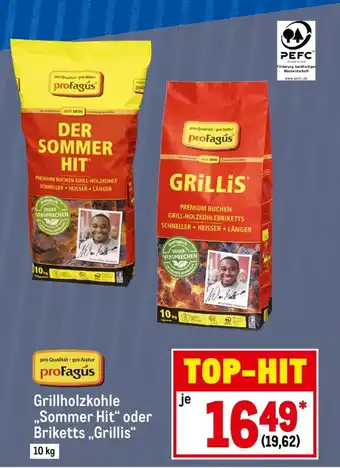 METRO ProFagus Der Sommer-Hit Grillholzkohle o. Grillis Grillbriketts 10kg Angebot